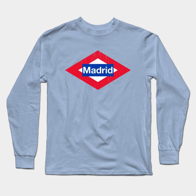 Madrid Metro Long Sleeve T-Shirt by ruben vector designs